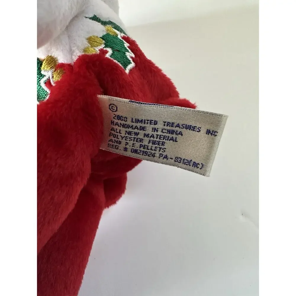 Limited Treasures Bear Claus Christmas Bear 1999 Plush Santa Holiday w Tags